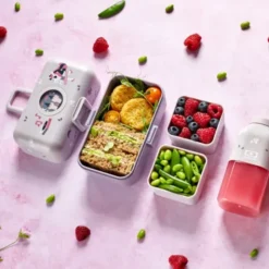 Kinder Lunchbox MB TRESOR Fuchs rosa – inklusive 2 Snackboxen