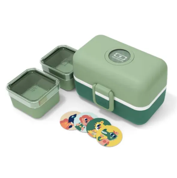Kinder Lunchbox MB TRESOR grün – inklusive 2 Snackboxen