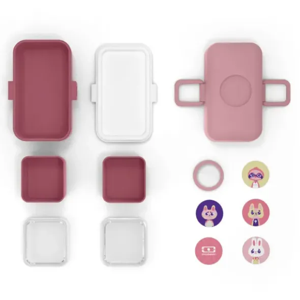 Kinder Lunchbox MB TRESOR rosa – inklusive 2 Snackboxen