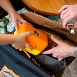 Kinder Lunchbox MB TRESOR Waschbär grün – inklusive 2 Snackboxen