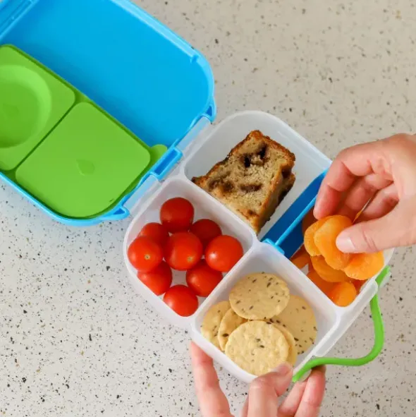 Kinderlunchbox mit 3 Fächern 1000 ml - hellblau