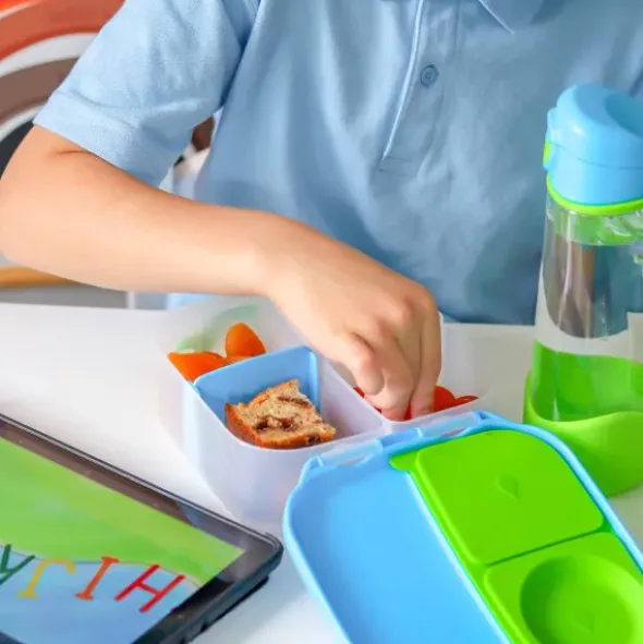 Kinderlunchbox mit 3 Fächern 1000 ml - hellblau