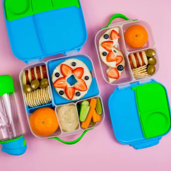 Kinderlunchbox mit 3 Fächern 1000 ml - hellblau