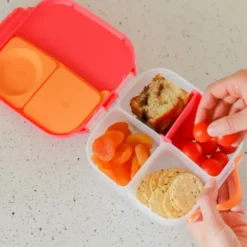 Kinderlunchbox mit 3 Fächern 1000 ml - pink