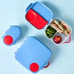 Kinderlunchbox mit 3 Fächern 1000 ml - blau