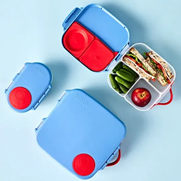 Kinderlunchbox mit 3 Fächern 1000 ml - blau