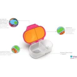 Kinder Snackbox mit 2 Fächern 500 ml pink
