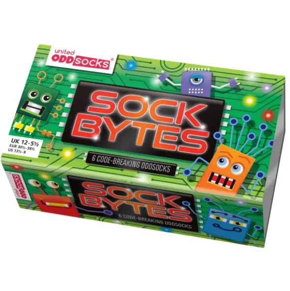 Kindersocken Gaming - Geschenkbox Sock Bytes - 6 Socken - Gr. 30½-38½