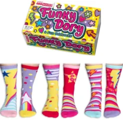 Kindersocken Geschenkbox FUNKY DORY - 6 Fun Socks, Gr. 30½-38½