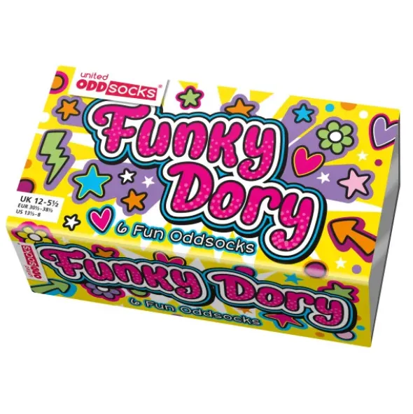 Kindersocken Geschenkbox FUNKY DORY - 6 Fun Socks, Gr. 30½-38½