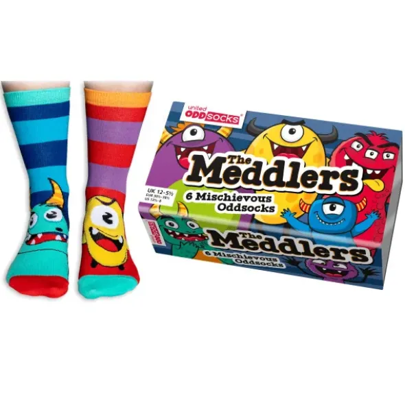 Kindersocken Monster - Geschenkbox THE MEDDLER - 6 Socken - Gr. 30½-38½