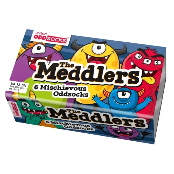 Kindersocken Monster - Geschenkbox THE MEDDLER - 6 Socken - Gr. 30½-38½