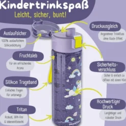 Kindertrinkflasche mit Stimmungs Skala, 0,5 l Einhorn