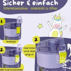Kindertrinkflasche mit Stimmungs Skala, 0,5 l Einhorn
