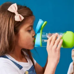 Kindertrinkflasche sport spout 450 ml gelb-grau