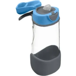 Kindertrinkflasche sport spout 450 ml grau-blau