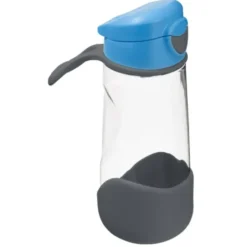 Kindertrinkflasche sport spout 450 ml grau-blau