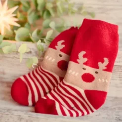 Kinder Weihnachtssocken Rentier Gr. 3-4 Jahre (20-26)
