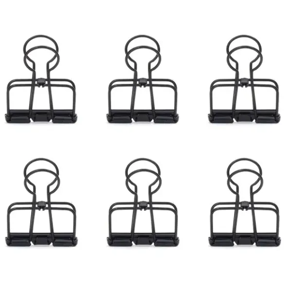 Klammern WIRE CLIPS 6er-Set - schwarz