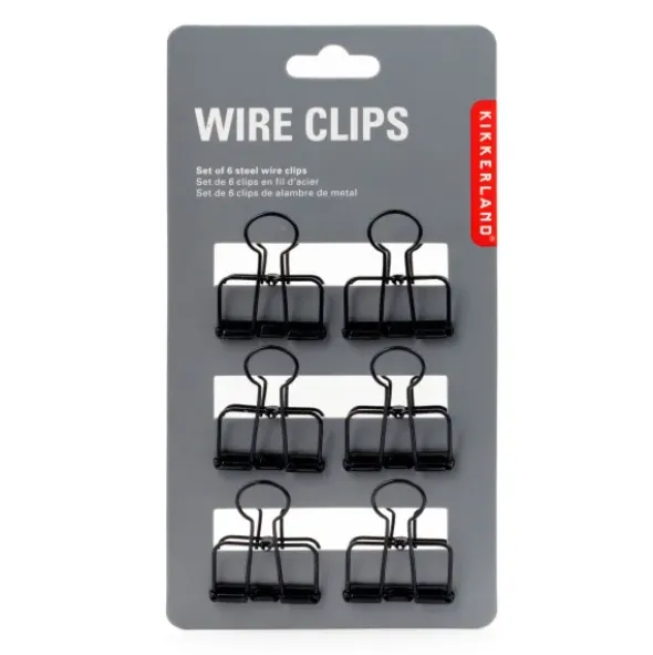 Klammern WIRE CLIPS 6er-Set - schwarz