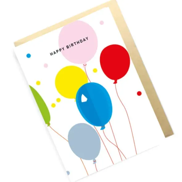 Klappkarte HAPPY BIRTHDAY mit 3D Ballon Motiv