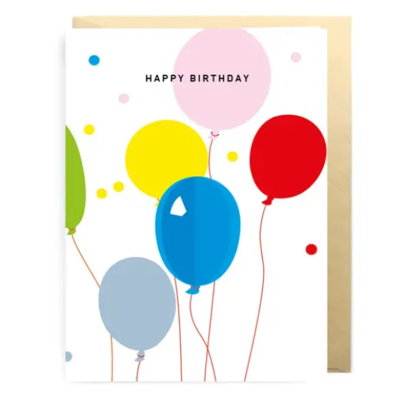 Klappkarte HAPPY BIRTHDAY mit 3D Ballon Motiv