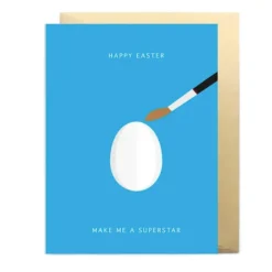 Klappkarte Happy Easter - 3D Motiv Osterei zum Bemalen