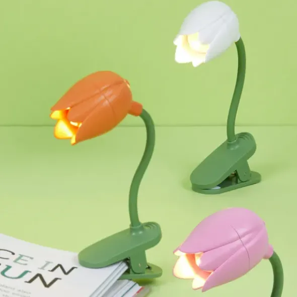 Klemmlicht TULIP - Leselicht Tulpe weiß
