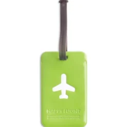 Kofferanhänger Happy Flight Square Luggage Tag grün