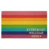 Kokos Fußmatte REGENBOGEN - everybody welcome - 75 x 46 cm