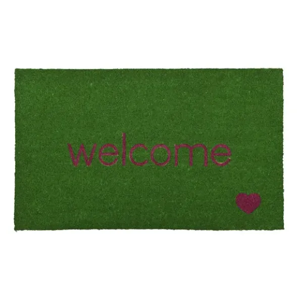 Kokos Fußmatte WELCOME grün 75 x 45 cm