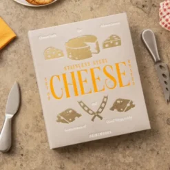 Käsemesser-Set im Aufbewahrungsbuch 3-teilig – Käsemesser, Käsemeißel & Parmesanmesser