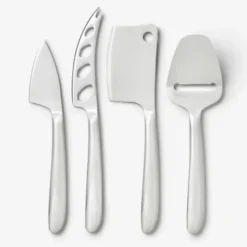 Käsemesser-Set im Aufbewahrungsbuch 4-teilig – Käsemesser, Zinkenmesser, Hackmesser & Käsehobel