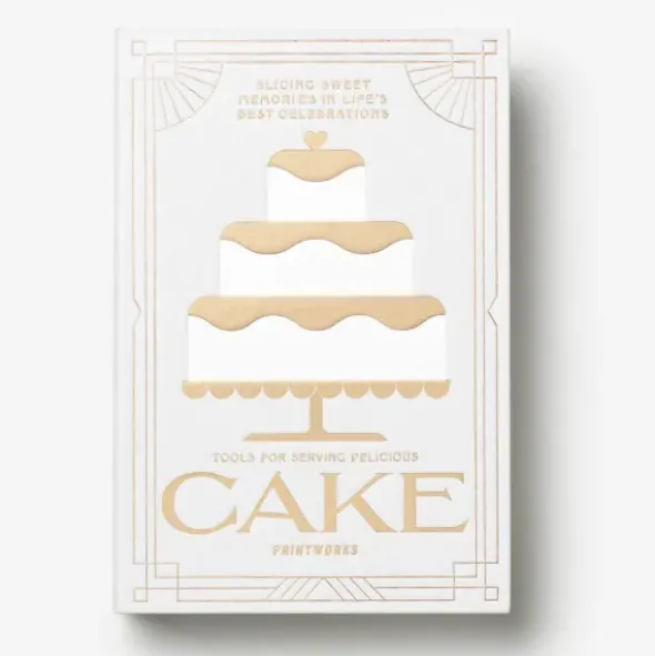 Kuchenbesteck-Set im Aufbewahrungsbuch 8-teilig – Tortenheber, Tortenmesser & 6 Kuchengabeln