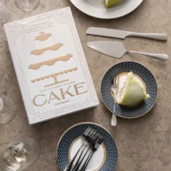 Kuchenbesteck-Set im Aufbewahrungsbuch 8-teilig – Tortenheber, Tortenmesser & 6 Kuchengabeln