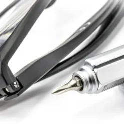 Kugelschreiber Construction mit Wasserwaage, Lineal, Bit... - silber