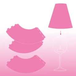 Lampenschirme ZARTE HELENE 3er Set, rosa