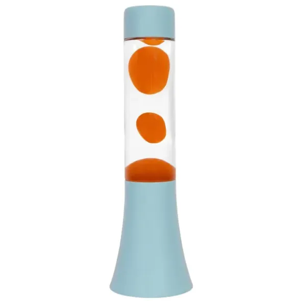 Lavalampe 30 cm hellblau - Flüssigkeit orange