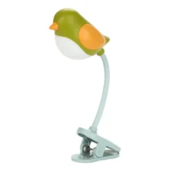 Leselampe Vogel grün - Buchlicht BIRDIE zum Klemmen mit flexiblem Lampenhals