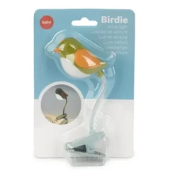 Leselampe Vogel grün - Buchlicht BIRDIE zum Klemmen mit flexiblem Lampenhals