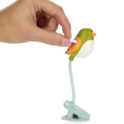 Leselampe Vogel grün - Buchlicht BIRDIE zum Klemmen mit flexiblem Lampenhals