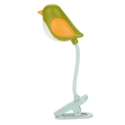 Leselampe Vogel grün - Buchlicht BIRDIE zum Klemmen mit flexiblem Lampenhals