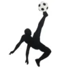 Lesezeichen Fußballer, Kunststoff schwarz weiß