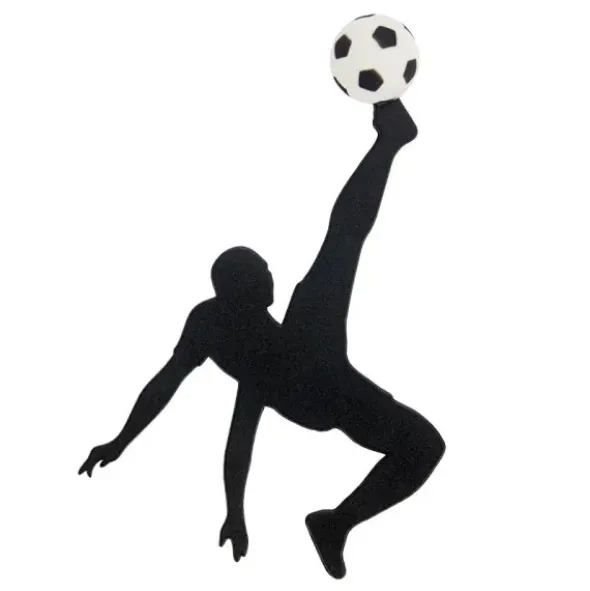 Lesezeichen Fußballer, Kunststoff schwarz weiß