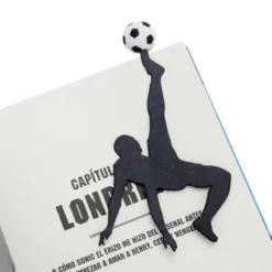 Lesezeichen Fußballer, Kunststoff schwarz weiß