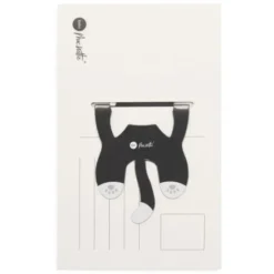 Lesezeichen Hund magnetisch auf Geschenkkarte, schwarz-weiß BRUTUS