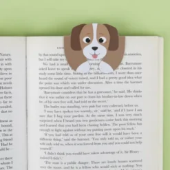 Lesezeichen Hund magnetisch auf Geschenkkarte, braun-weiß SNOOP