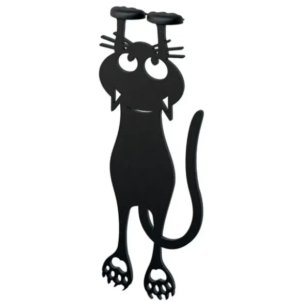 Lesezeichen Katze, Kunststoff schwarz