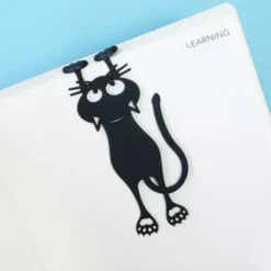 Lesezeichen Katze, Kunststoff schwarz