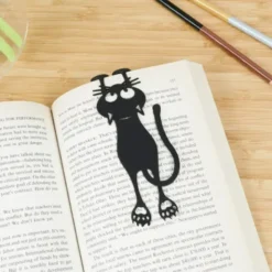 Lesezeichen Katze, Kunststoff schwarz